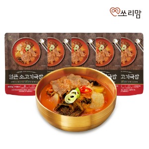 쏘리맘 얼큰소고기국밥 냉동탕 5종세트 600g
