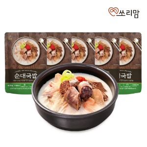 쏘리맘 순대국밥 냉동탕 5종세트 600g
