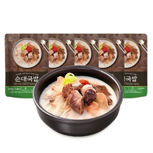 쏘리맘 순대국밥 냉동탕 5종세트 600g