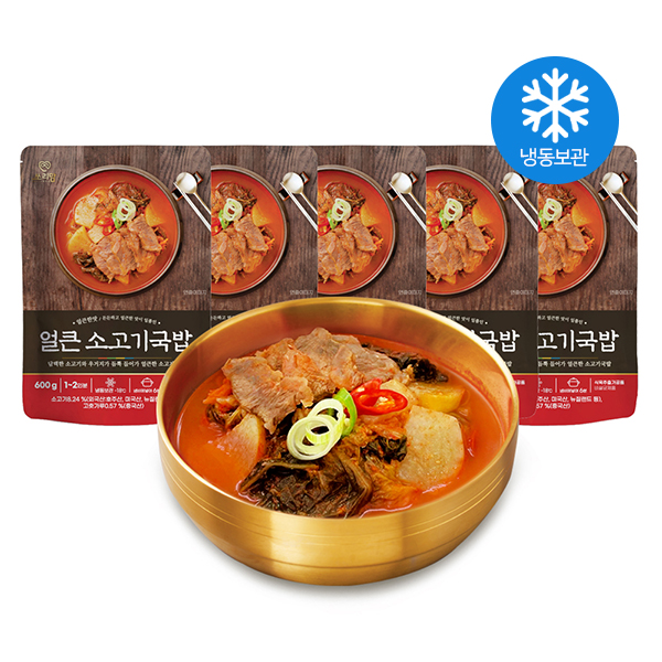 쏘리맘 얼큰 소고기 국밥 600g 5팩 세트